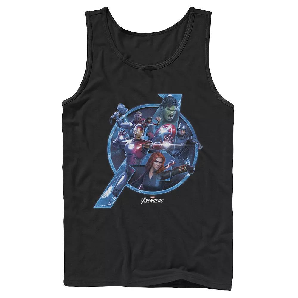 Men's Marvel The Avengers Heroes Filled Logo Graphic Tank, Size: XL, Black Product Image