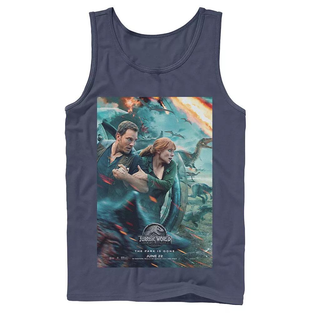 Men's Jurassic World Two Owen Claire Movie Poster Tank Top,  Product Image