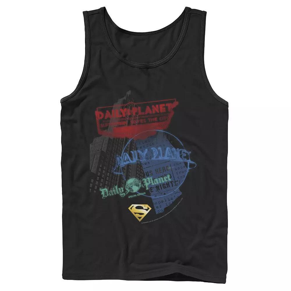 Men's DC Comics Superman Daily Planet Skyscraper Poster Tank Top,  Product Image