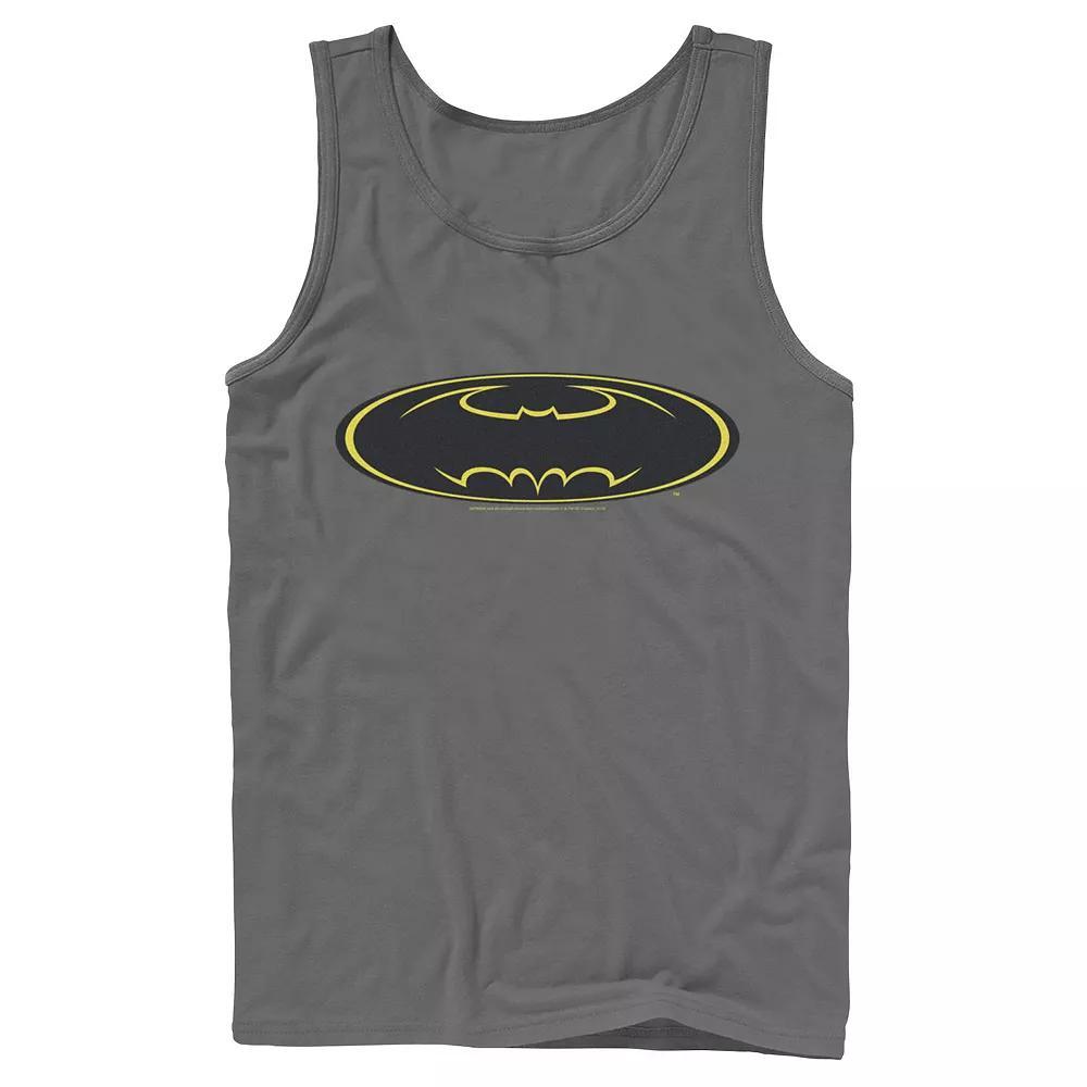 Men's DC Comics Batman Yellow Line Chest Logo Tank Top,  Product Image