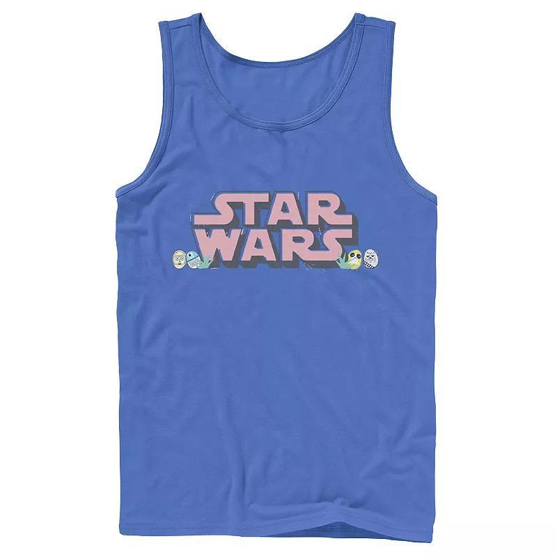 Mens Star Wars Easter-Themed Chest Logo Tank Top Athletic Grey Product Image