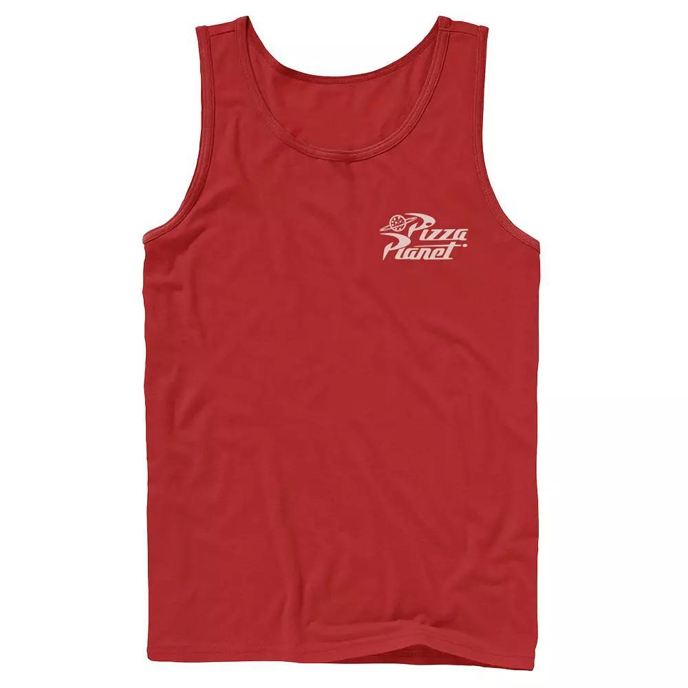 Men's Disney / Pixar Toy Story Pizza Planet Logo Pocket Tank Top, Size: XL, Red Product Image