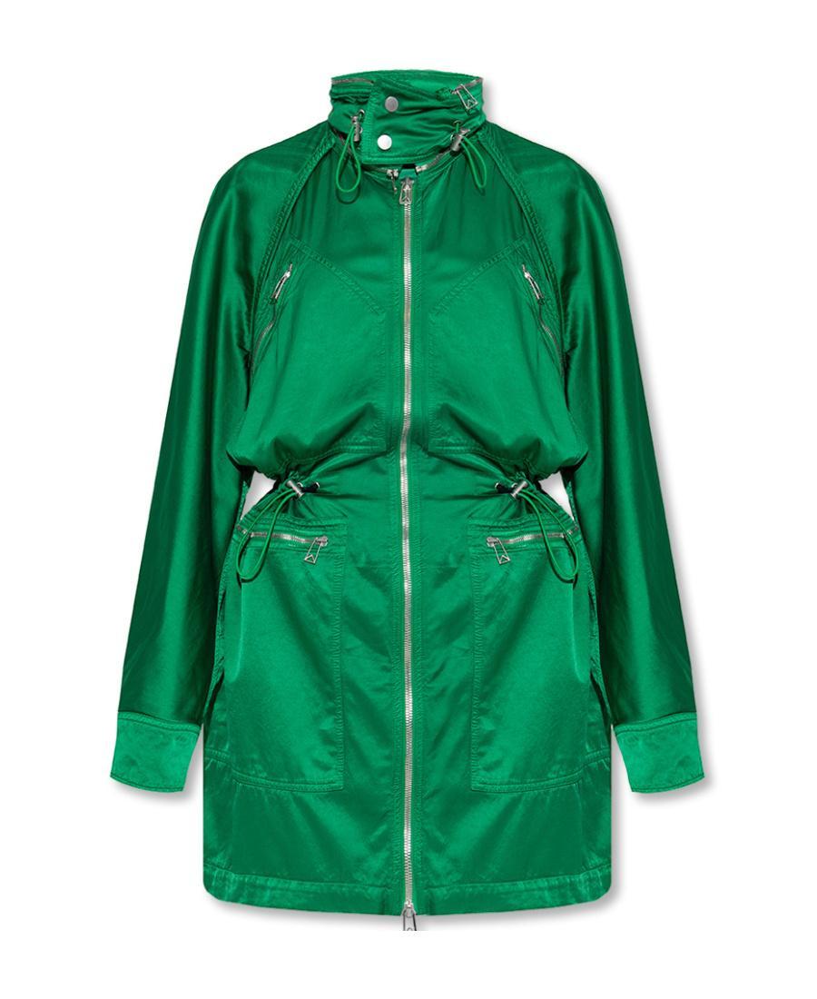 BOTTEGA VENETA Satin Parka In Green Product Image