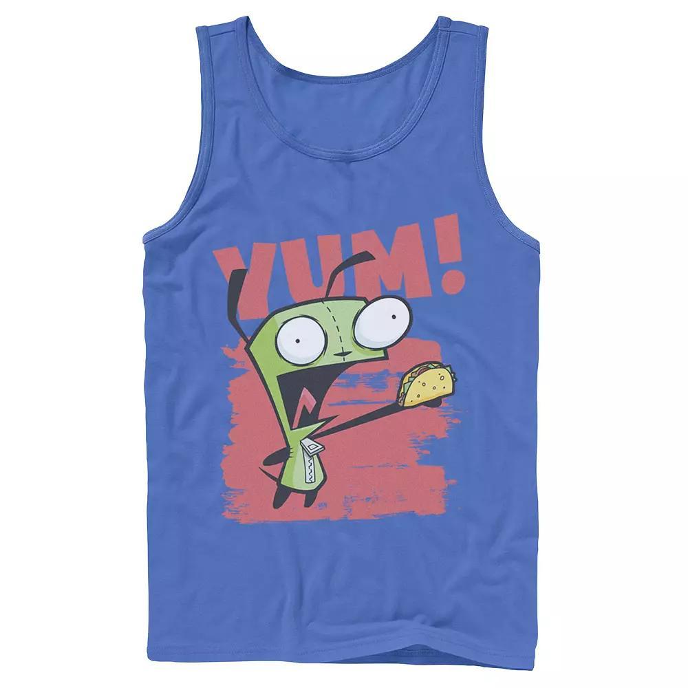 Men's Nickelodeon Invader Zim Gir Screaming Yum! Taco Portrait Graphic Graphic Tank Top, Size: Medium, Royal Product Image