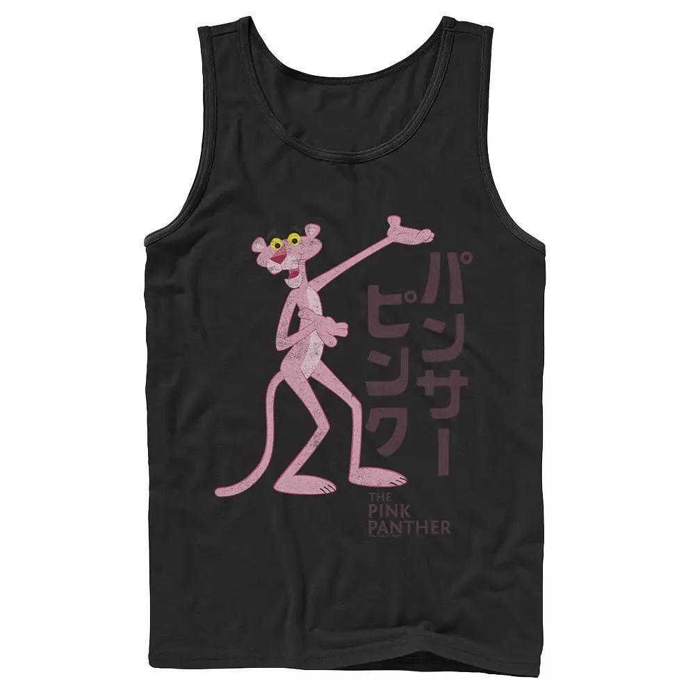 Men's Pink Panther Kanji Portrait Logo Tank Top,  Product Image