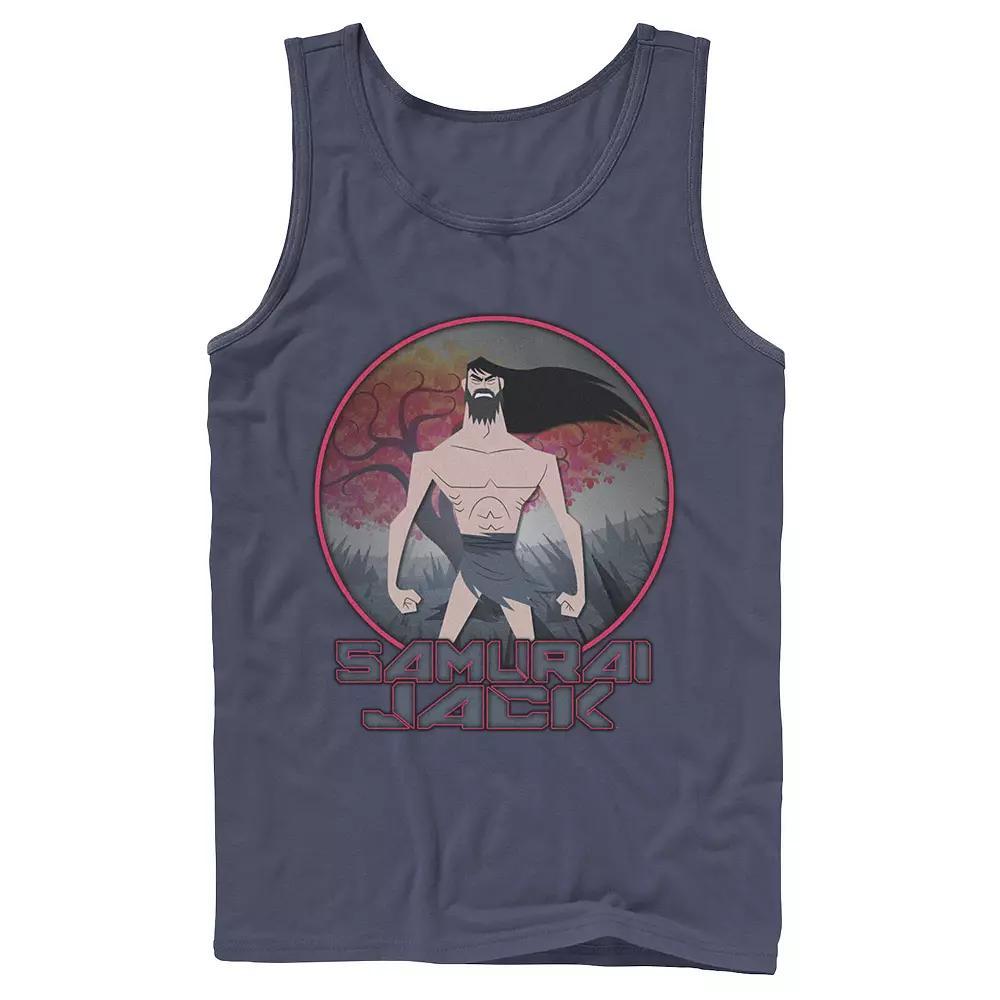 Men's CN Samurai Jack Circle Portrait Logo Tank Top, Size: Small, Blue Product Image