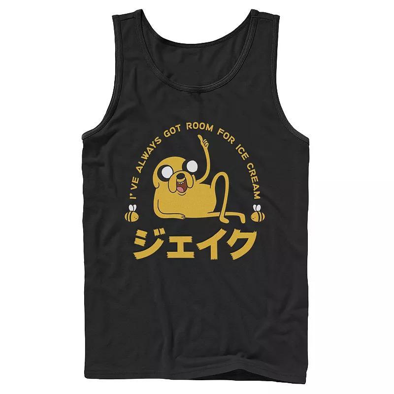 Mens Adventure Time Jake Ive Always Got Room For Ice Cream Kanji Tank Top Blue Product Image