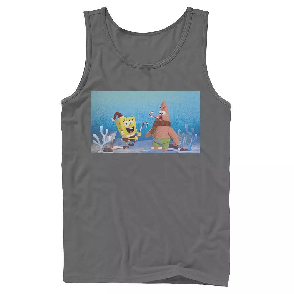 Mens Nickelodeon Spongebob Squarepants Patrick Star Christmas Buddies Graphic Tank Top Product Image