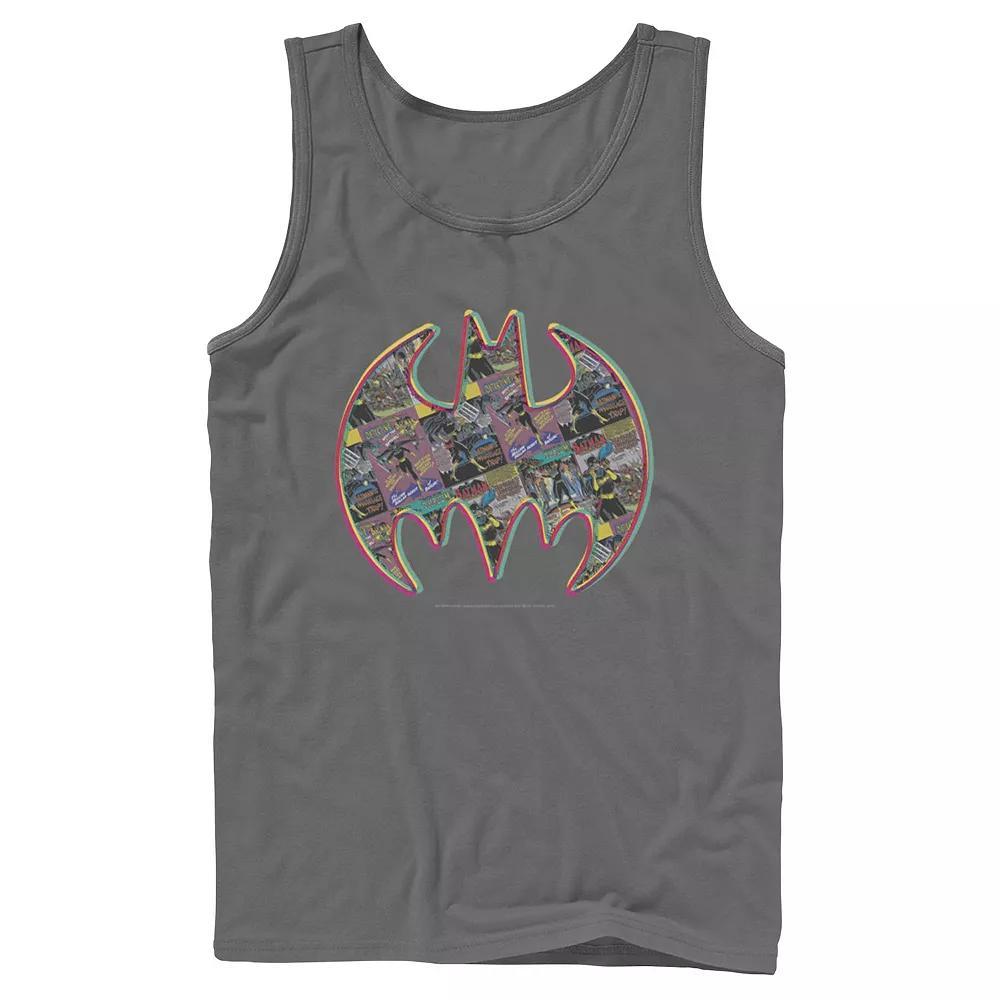 Men's DC Comics Batman Neon Comic Cover Logo Tank Top,  Product Image