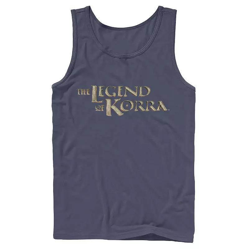 Mens Nickelodeon Legend of Korra Golden Stone Logo Tank Top Blue Product Image