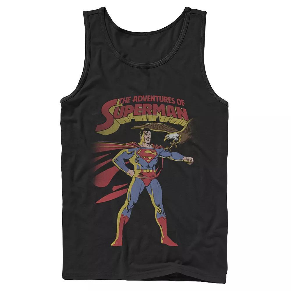 Men's DC Comics Superman Adventures Text Poster Tank Top,  Product Image