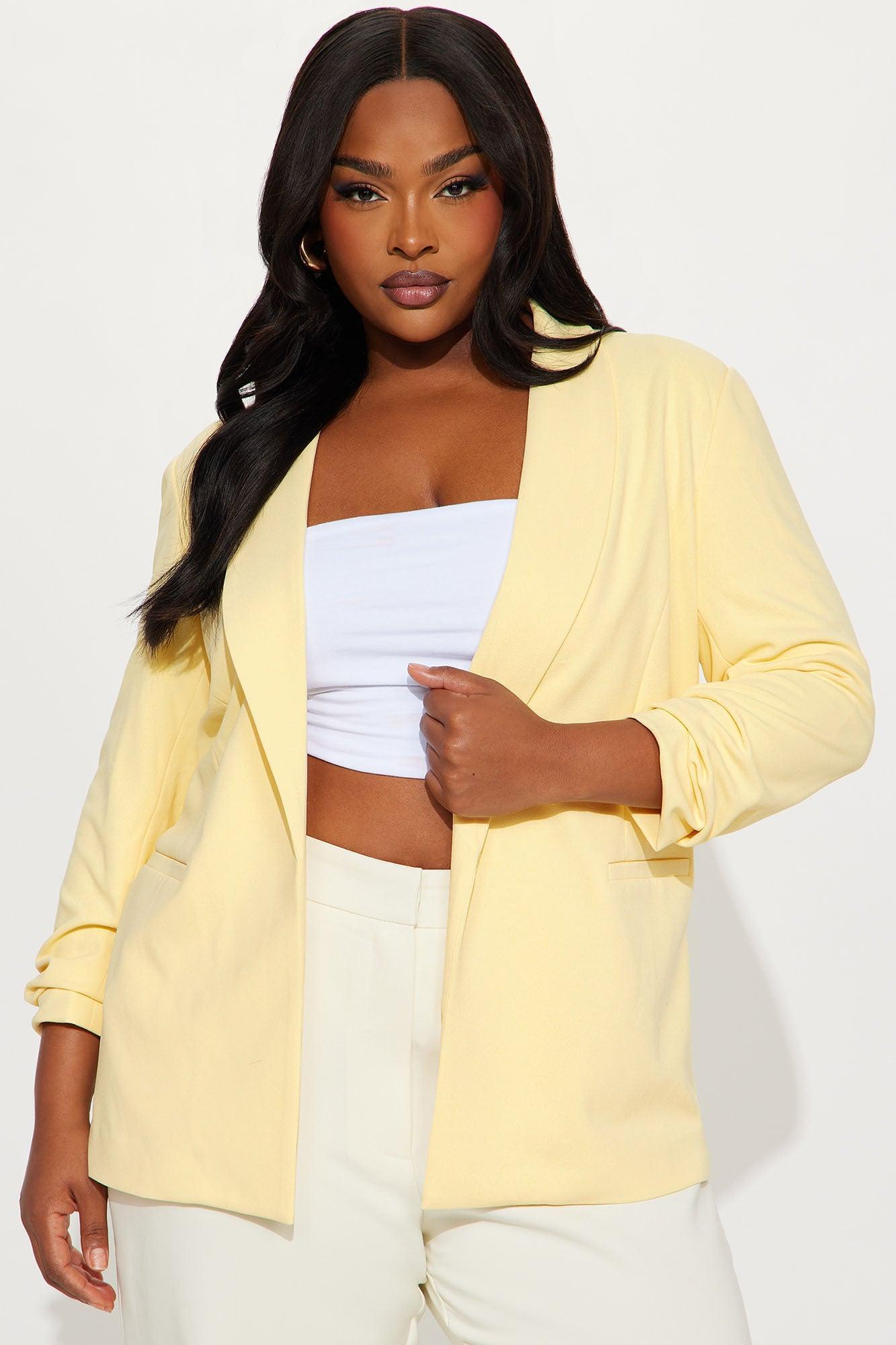 The Celine Blazer - Butter Yellow Product Image