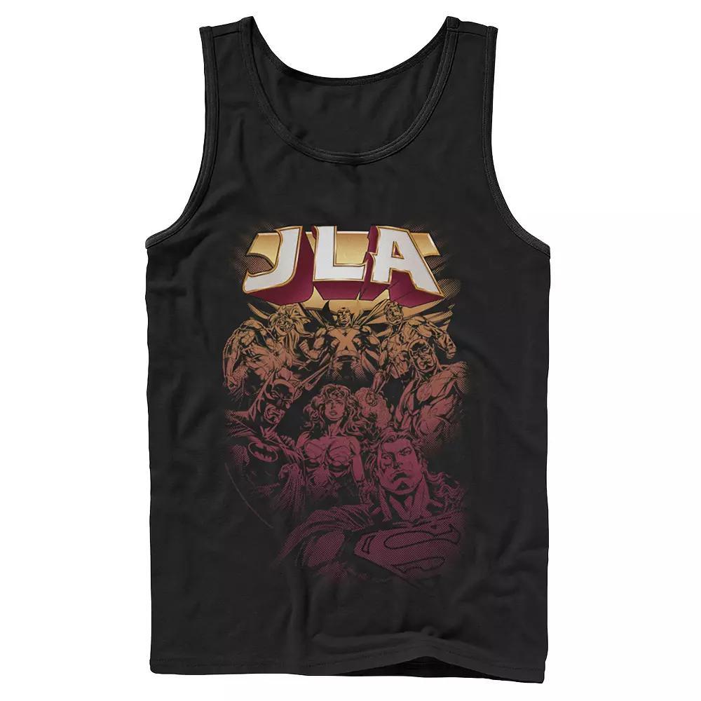 Men's DC Comics Justice League Group Shot Looking Down Poster Tank Top,  Product Image