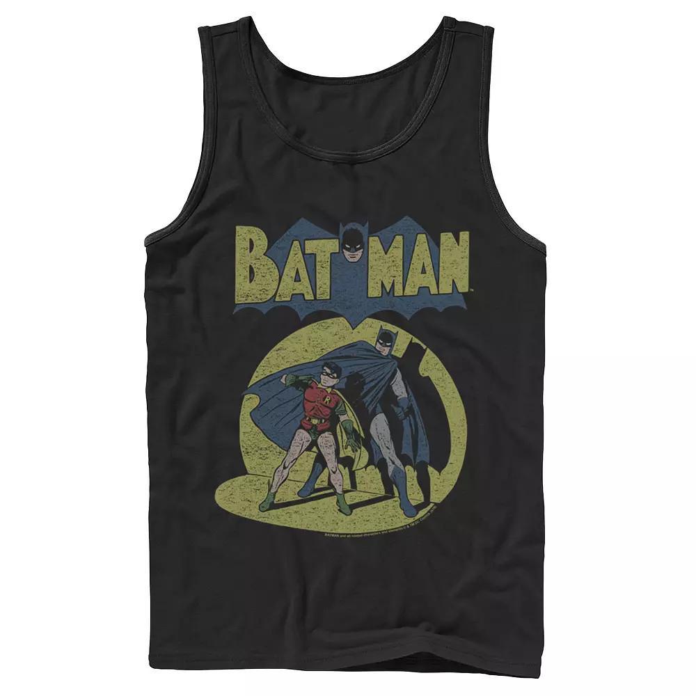 Men's DC Comics Batman Vintage Spotlight Tank Top, Size: Large, Black Product Image