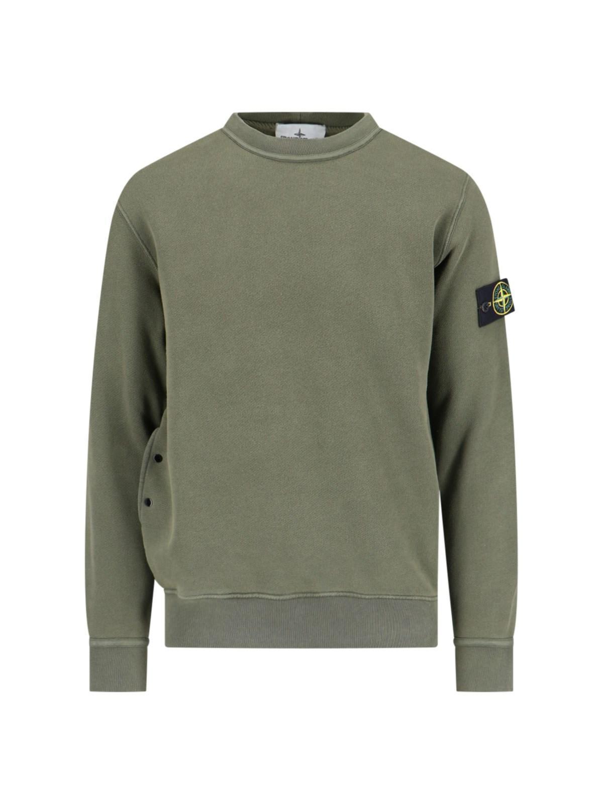 STONE ISLAND Logo Sweatshirt In Green Product Image