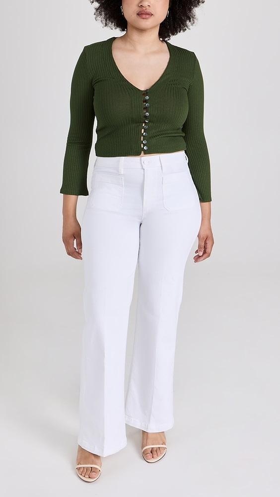 PAIGE Leenah Crisp White Pants | Shopbop Product Image