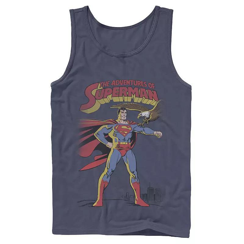 Men's DC Comics Superman Adventures Text Poster Tank Top,  Product Image