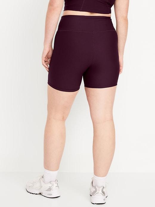 High-Waisted PowerSoft Biker Shorts -- 6-inch inseam Product Image