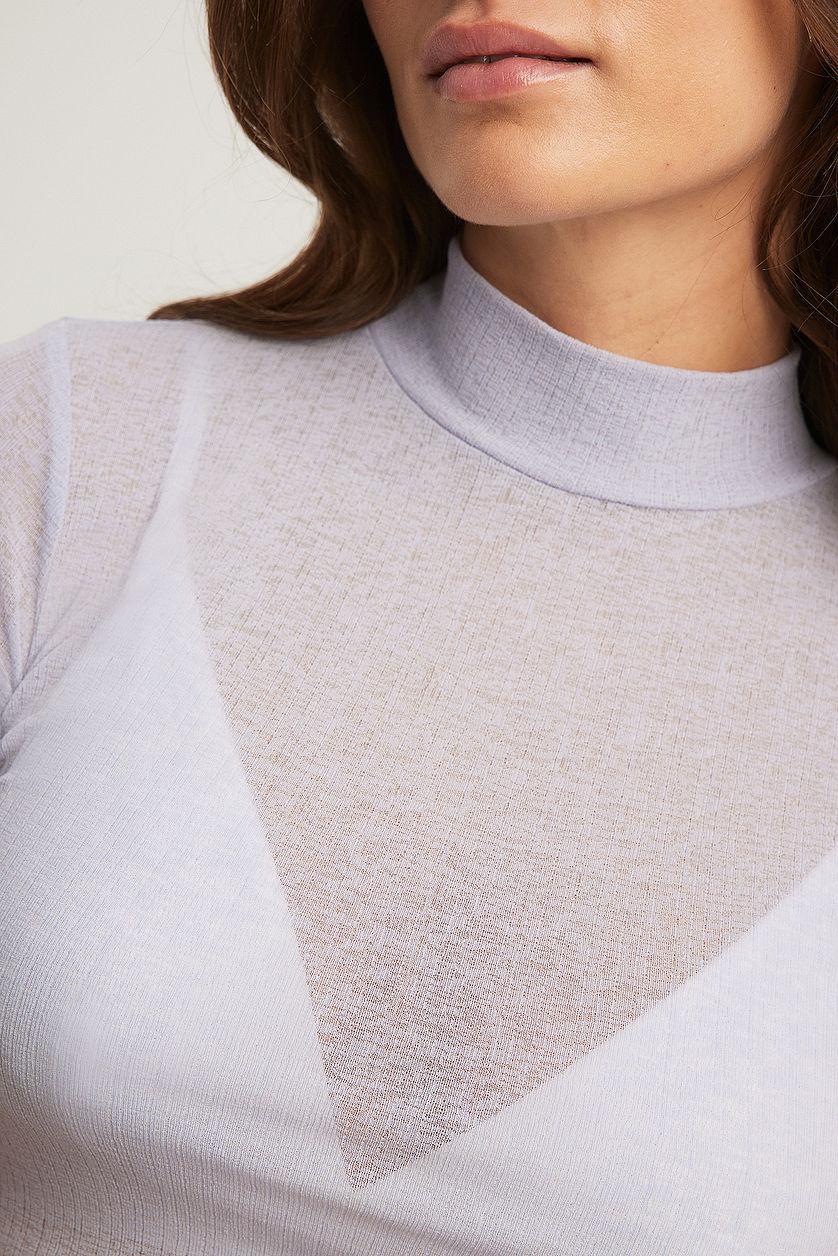 Sheer Short Sleeve Top Product Image