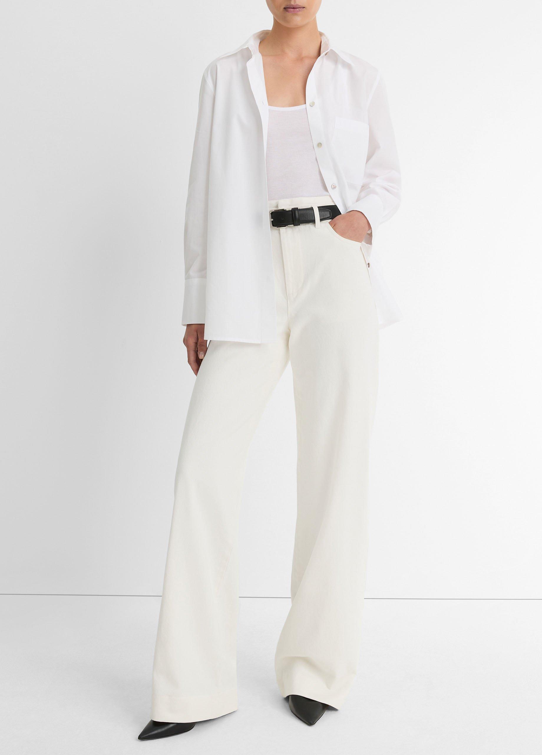 Cotton Double-Waistband Mid-Rise Trouser Product Image