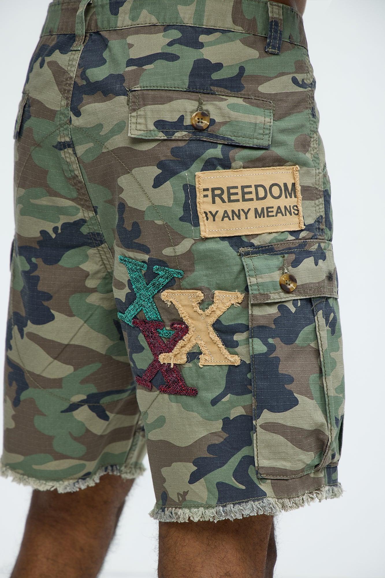 On Command Paint Splatter Camo Shorts - Camouflage Product Image