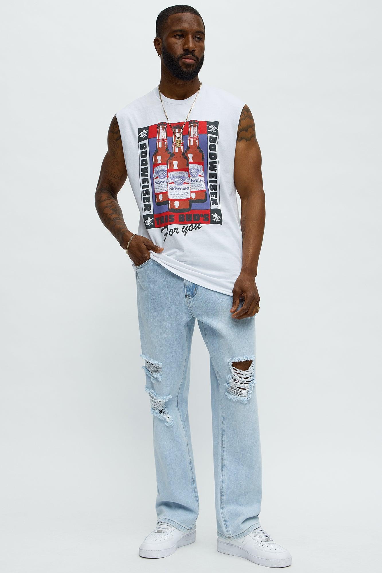 Budweiser For You Muscle Tee - White Male Product Image