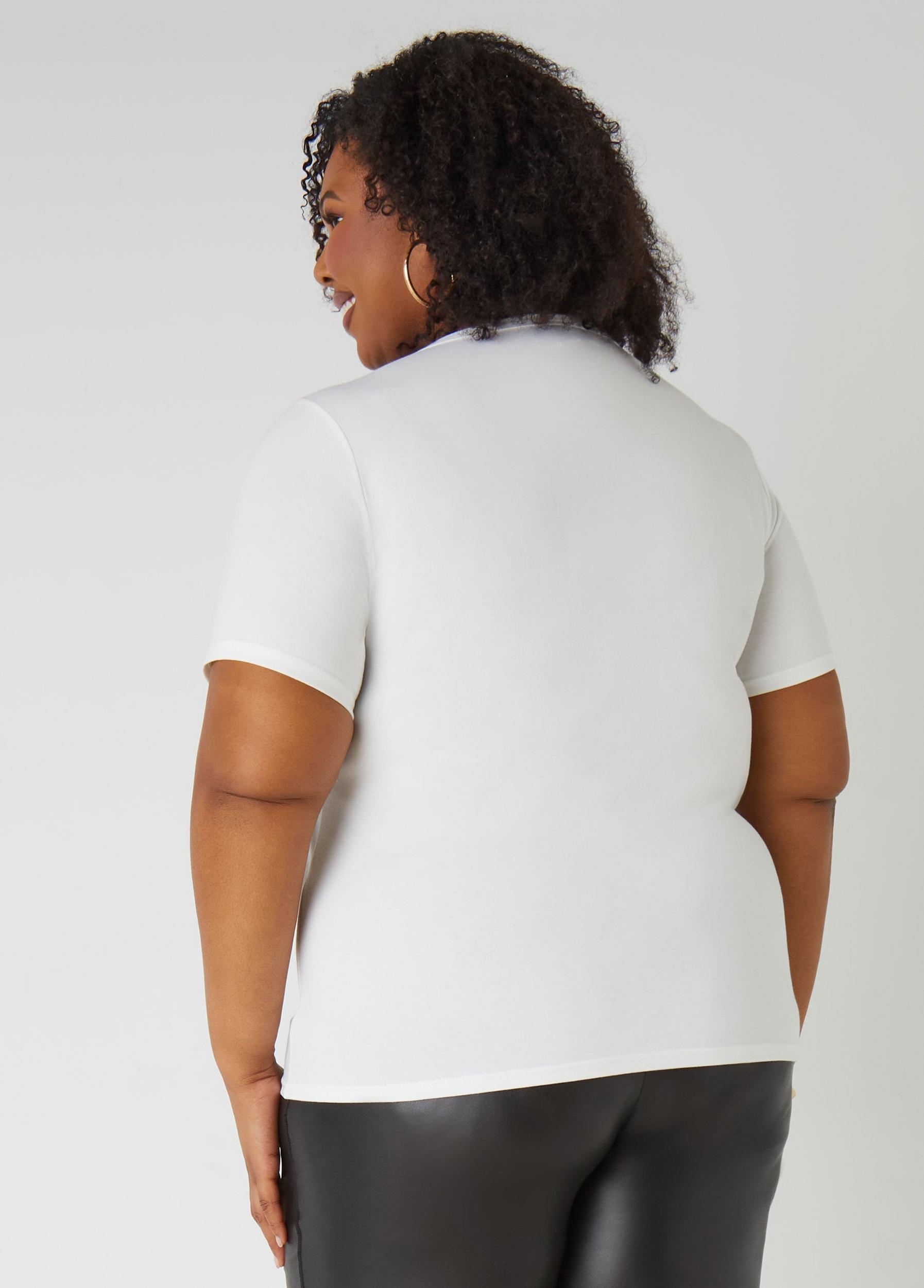 Beaded Embroidered Profile Tee Product Image