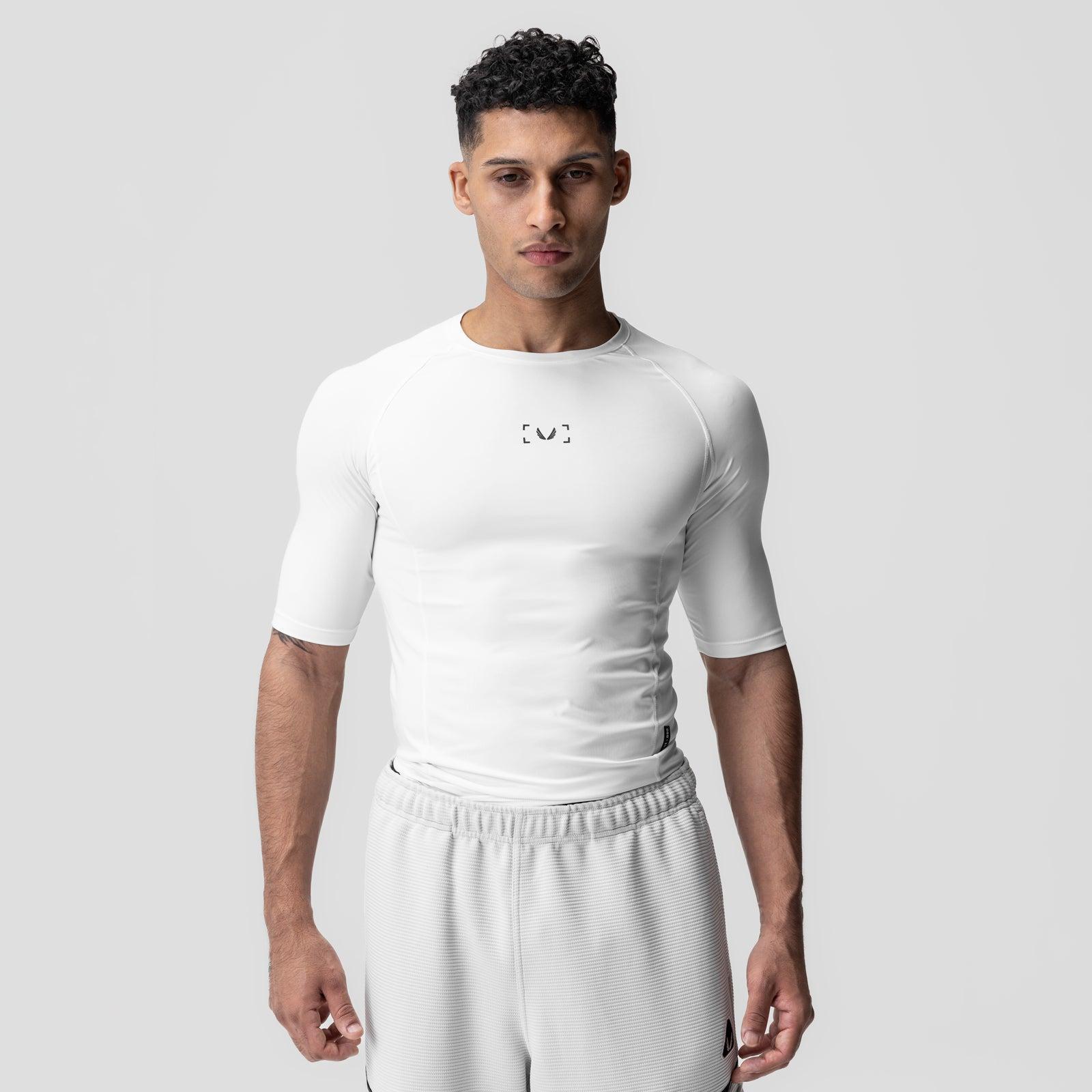 1027. WarpFlexx-Lite® Half-Sleeve Baselayer - White Product Image