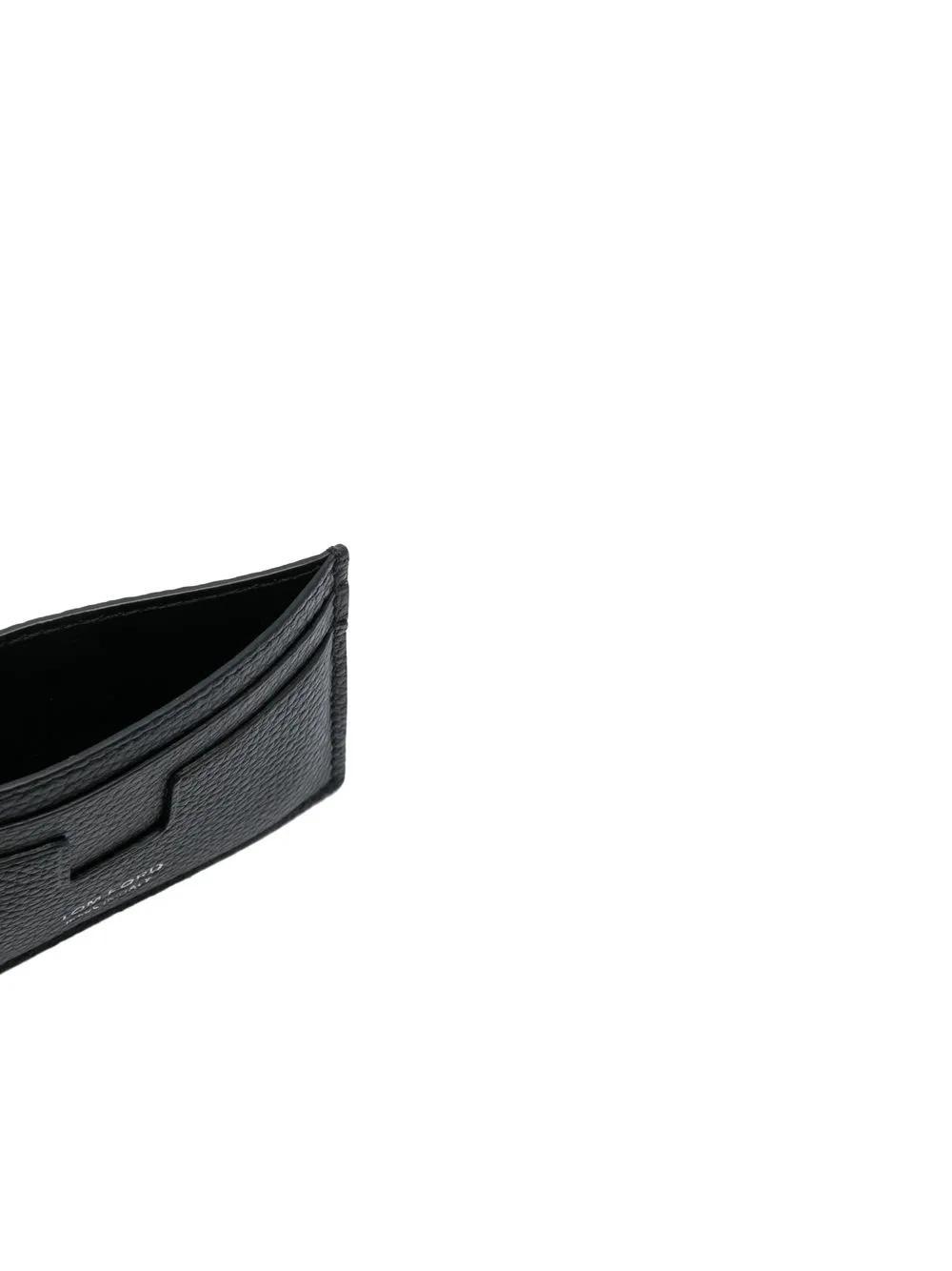 TOM FORD Logo-print Leather Cardholder In Schwarz Product Image