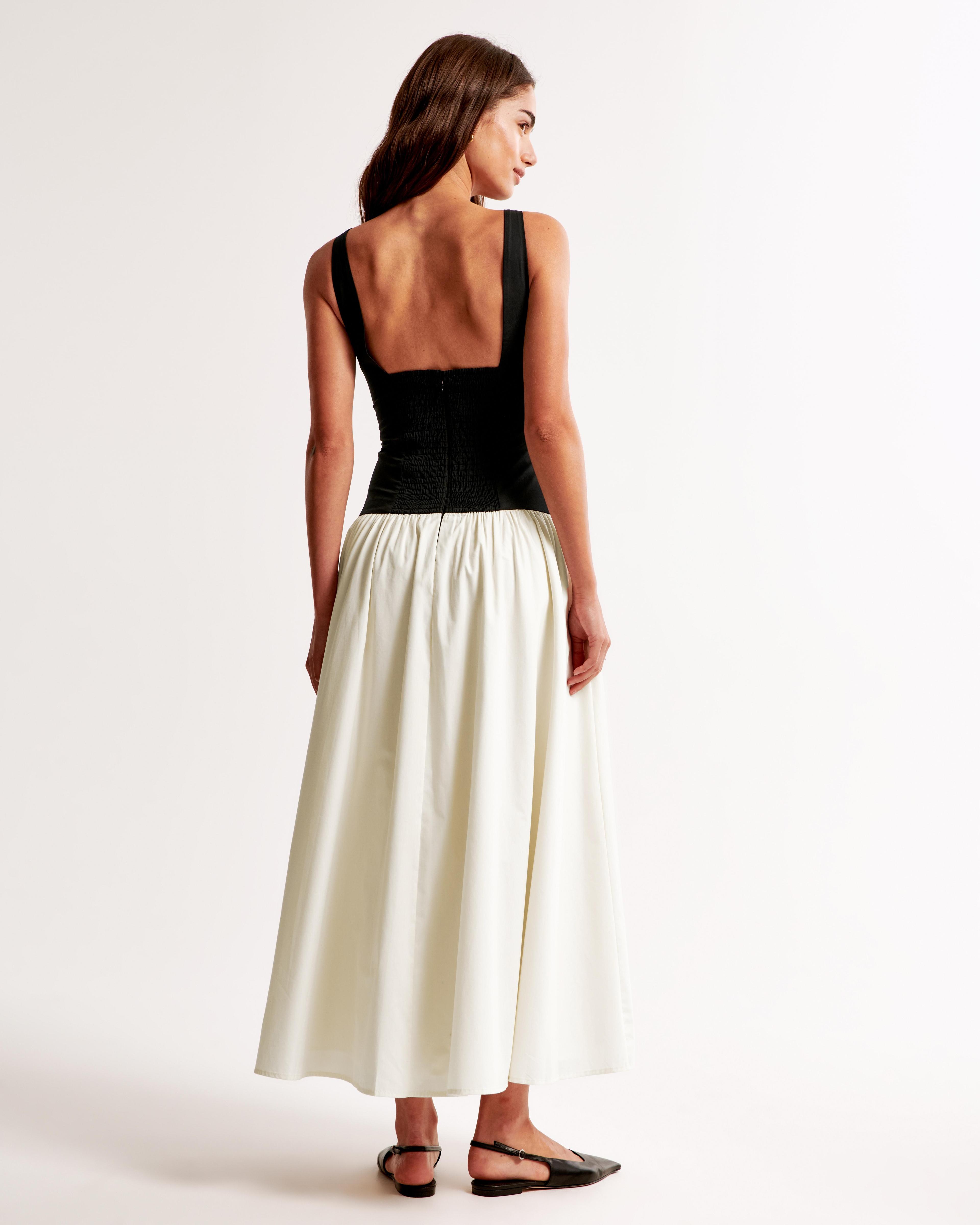 Drop-Waist Midi Dress Product Image