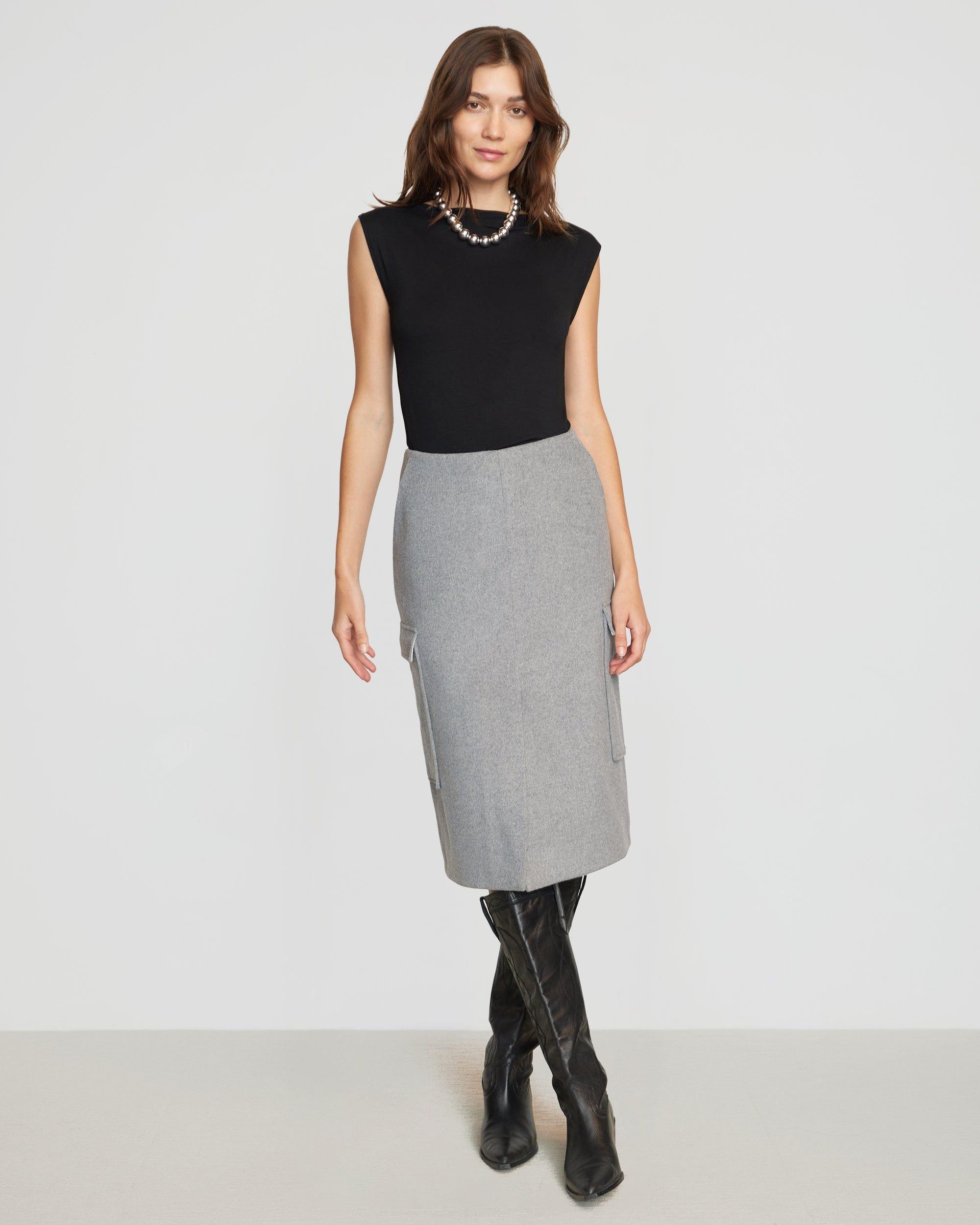 Felicia Wool Utility Midi Skirt Product Image