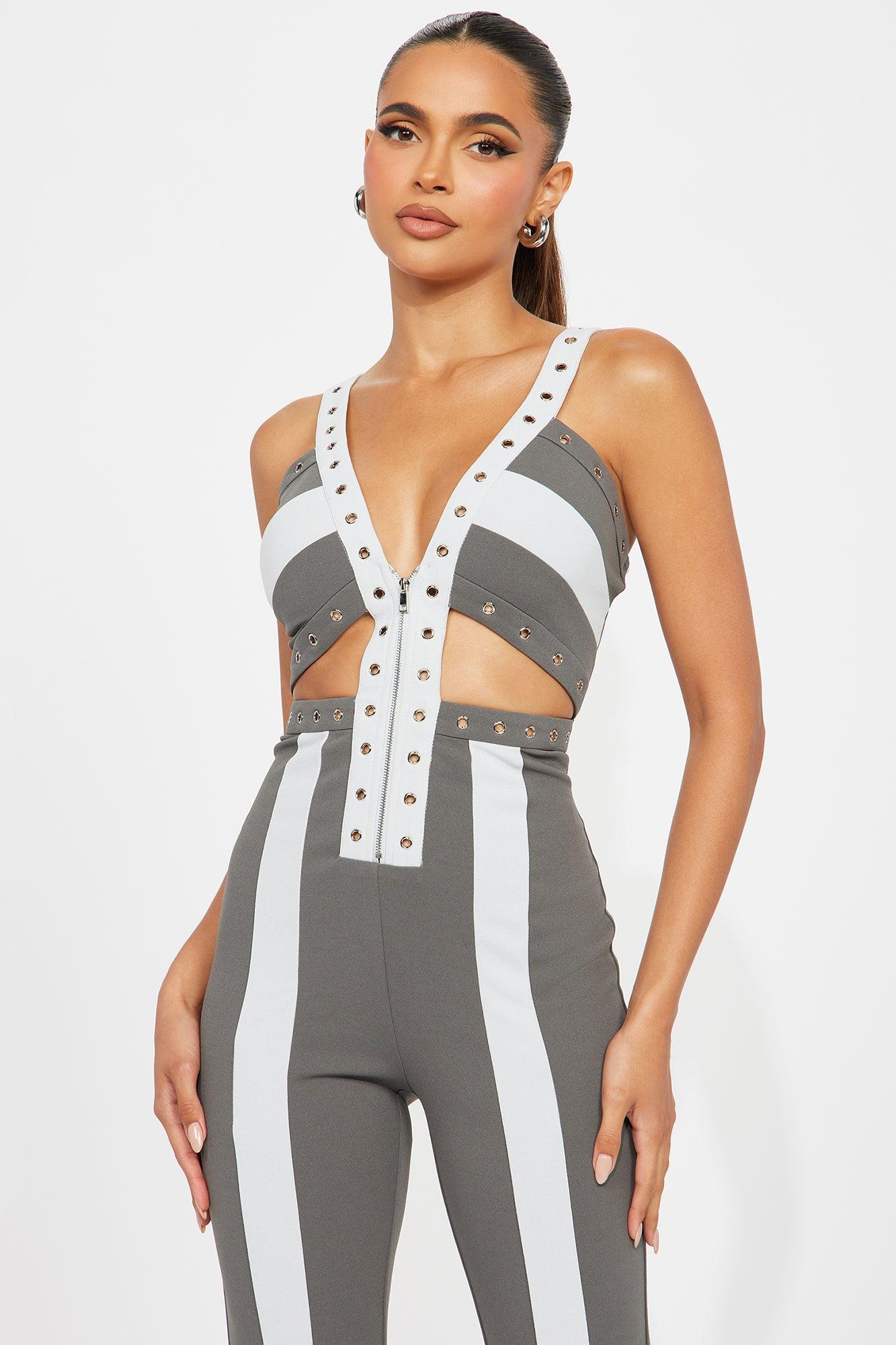 Dream Of Me Jumpsuit - Grey/combo Product Image