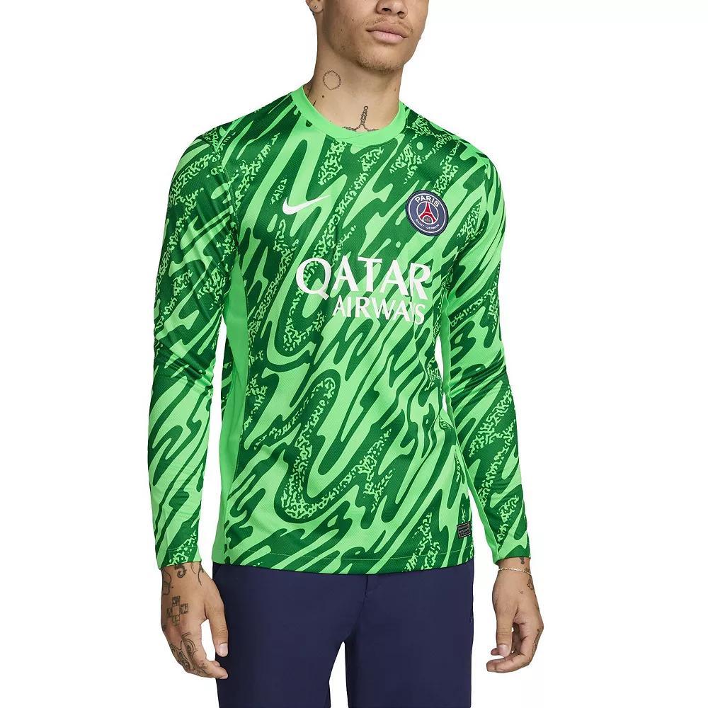 Men's Nike Green Paris Saint-Germain 2024/25 Goalkeeper Replica Stadium Long Sleeve Jersey,  Product Image