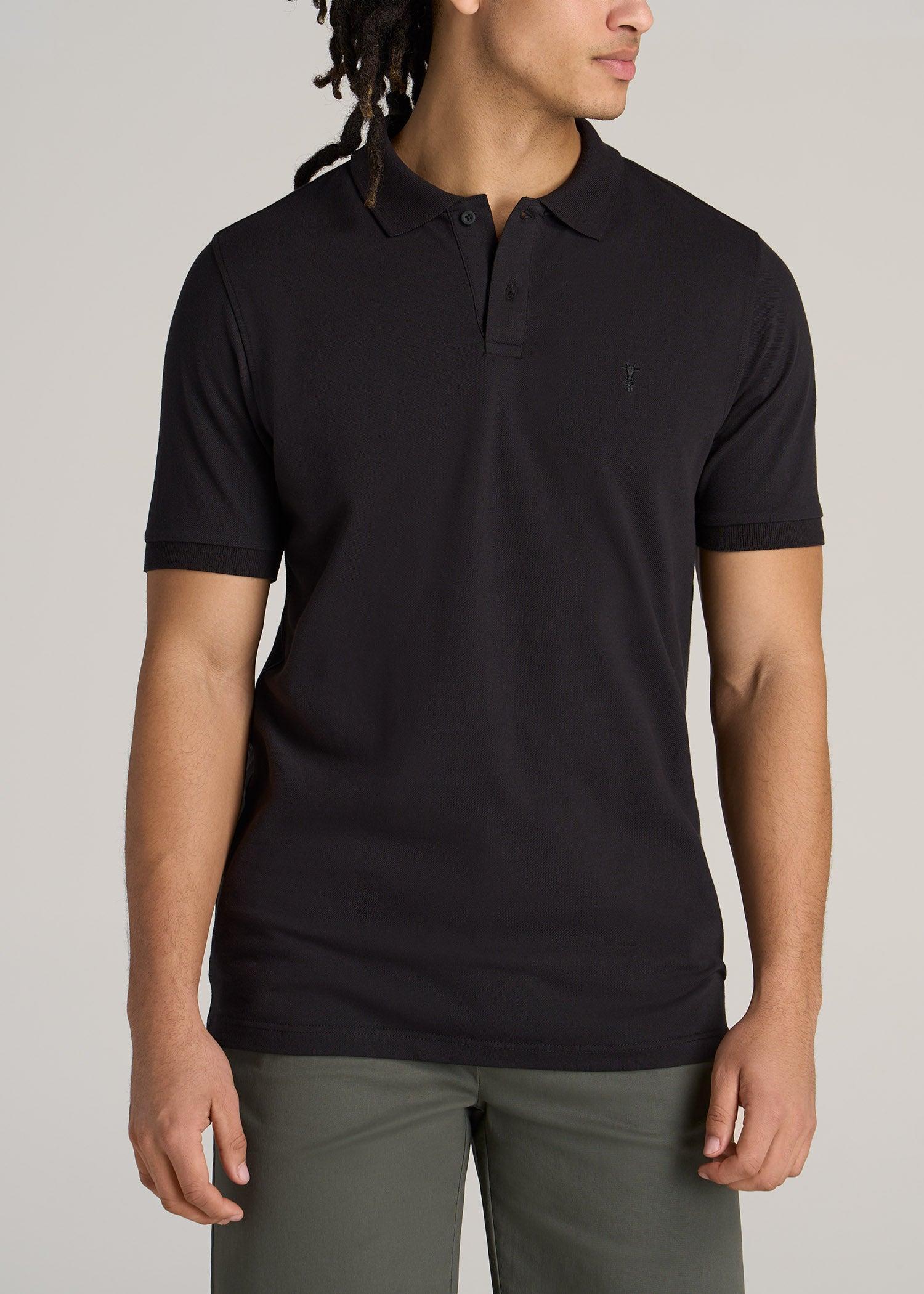 Men's Tall Classic Polo with Embroidered Logo in Vapor Grey Product Image