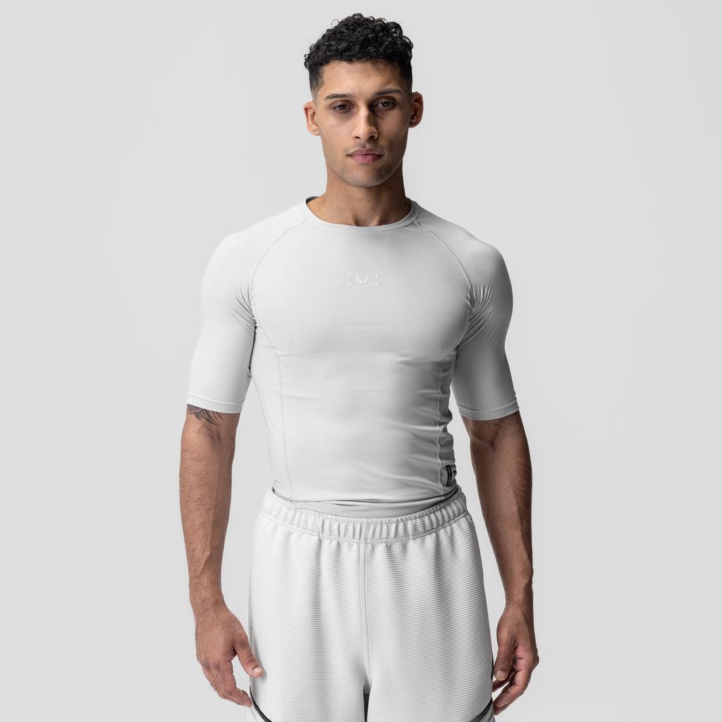 1027. WarpFlexx-Lite® Half-Sleeve Baselayer - Light Grey Product Image