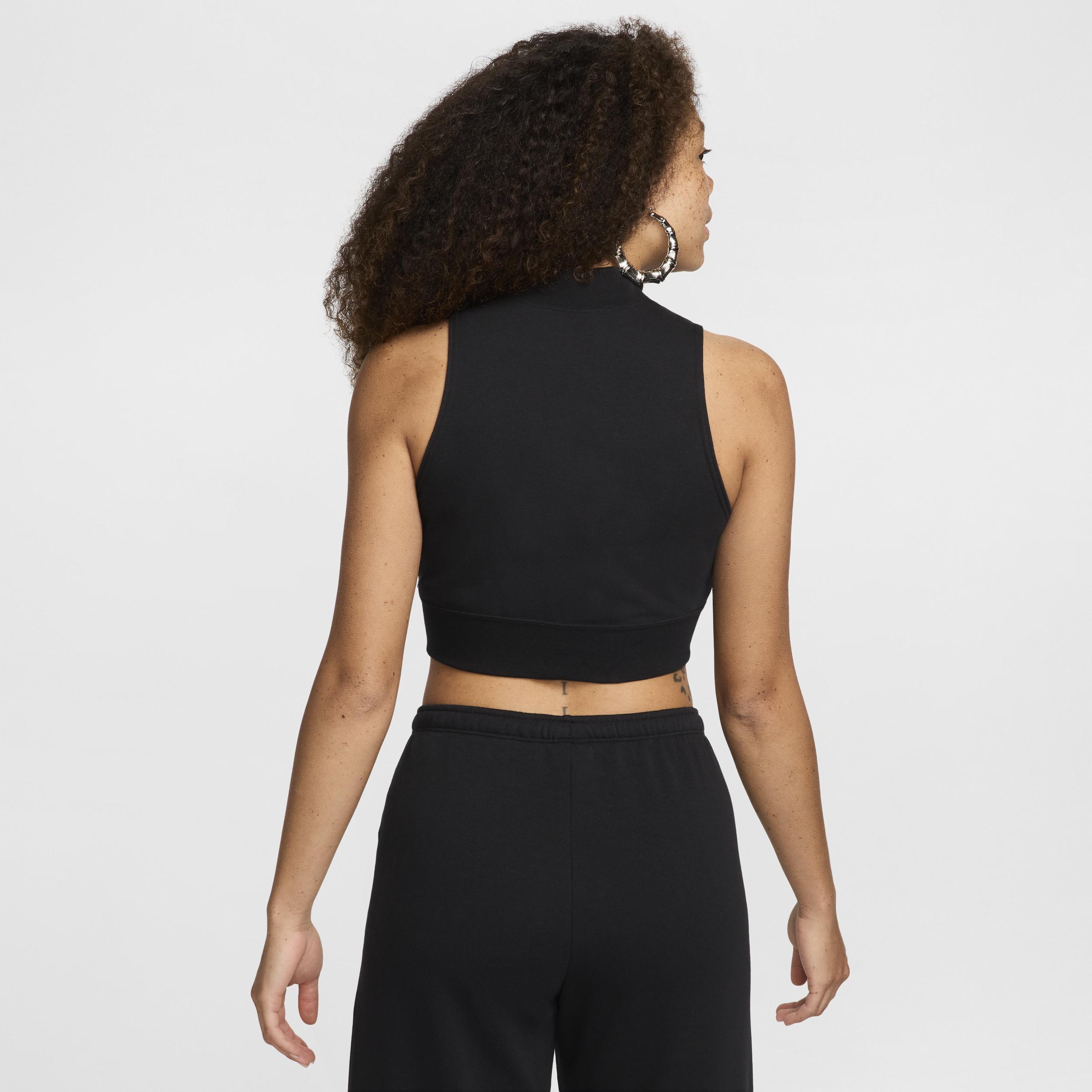 Nike Sportswear Chill Terry Women's Slim Cropped 1/2-Zip French Terry Tank Top Product Image