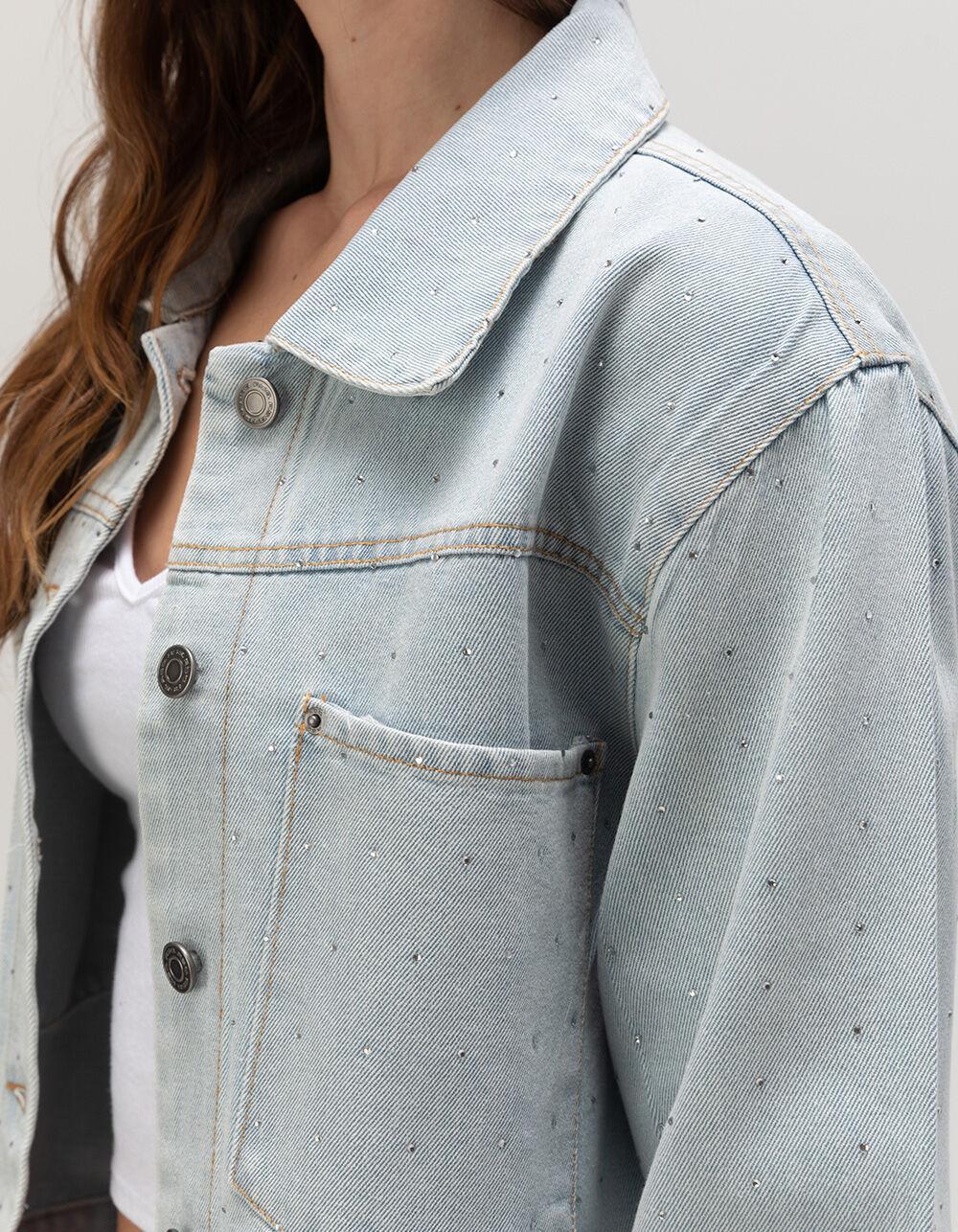 RSQ Womens Bling Jacket - LIGHT WASH Product Image