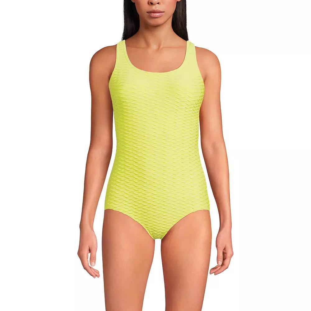 Women's Lands' End Scoop Neck Tugless One-Piece Swimsuit,  Product Image