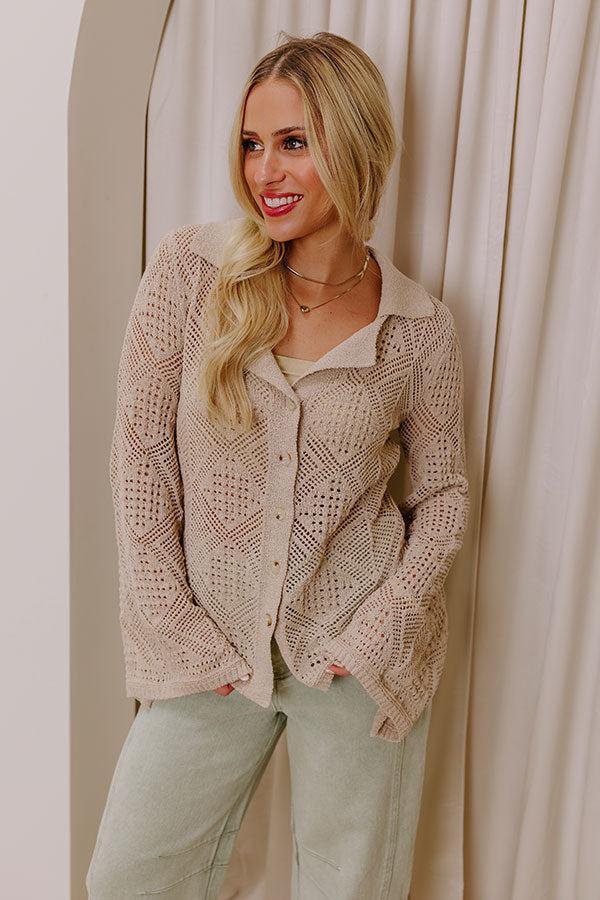 Tucson Sunsets Pointelle Knit Top Product Image