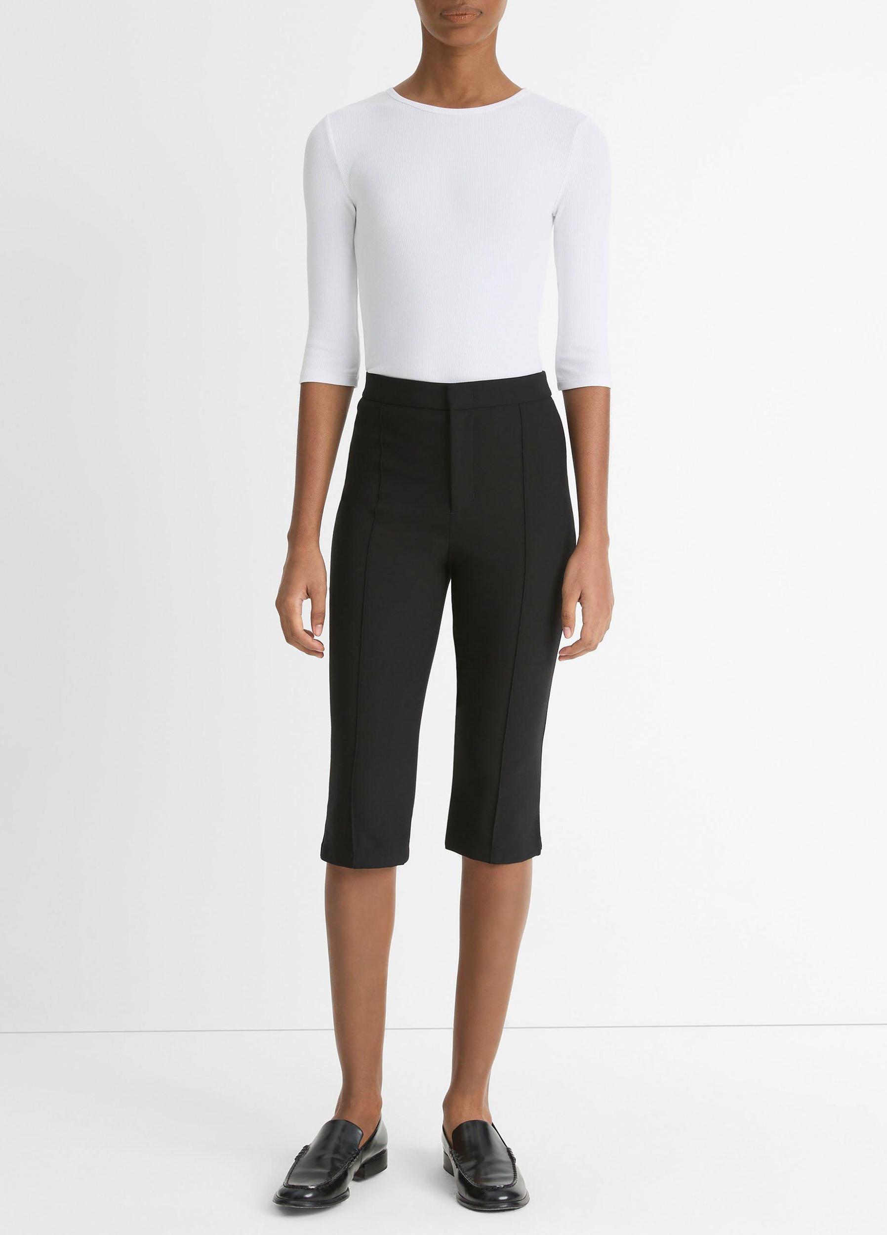 Elbow-Sleeve Crew Neck T-Shirt Product Image