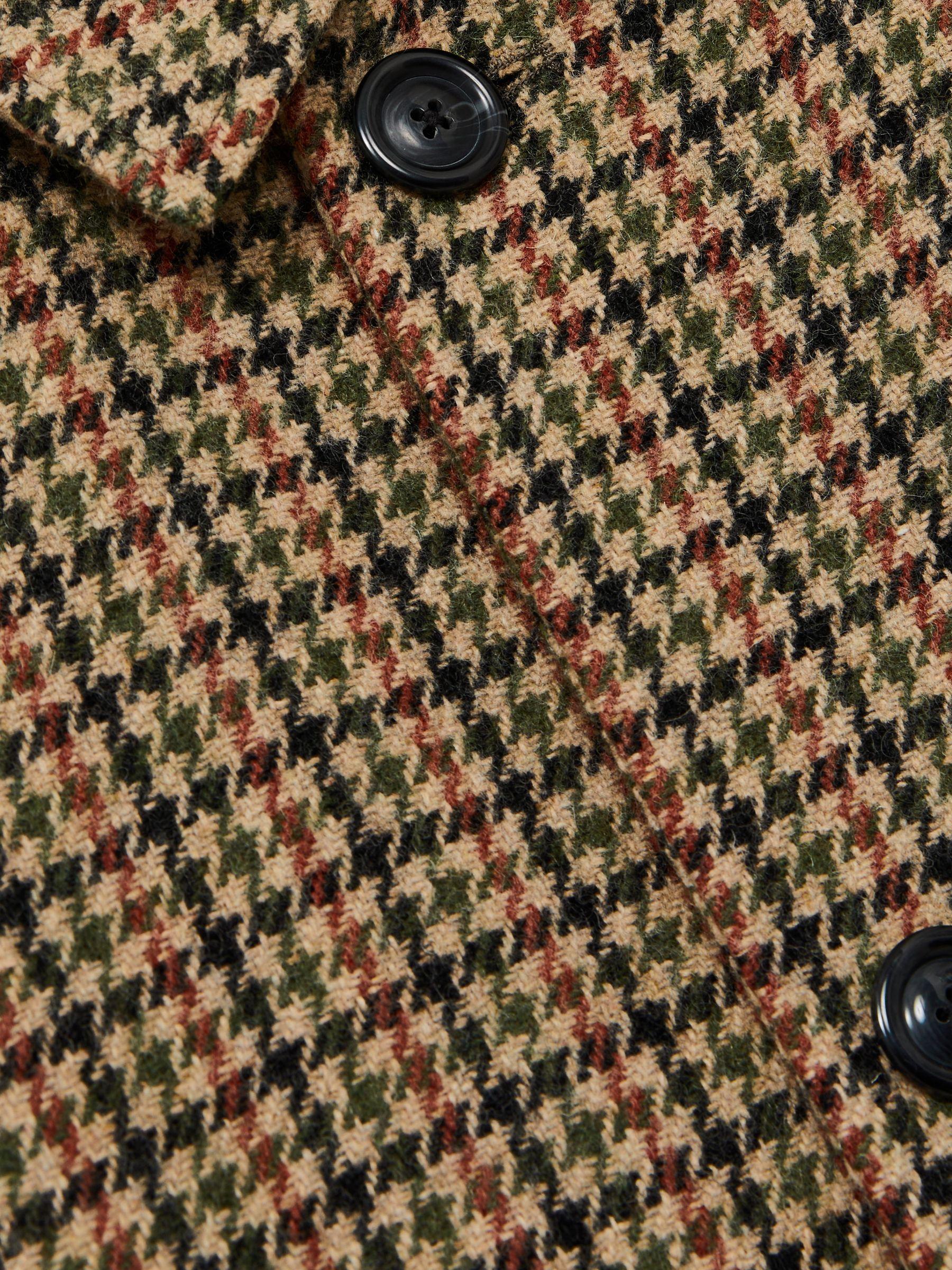 Les Deux Wool-Blend Houndstooth Coat in Brown/Black Product Image
