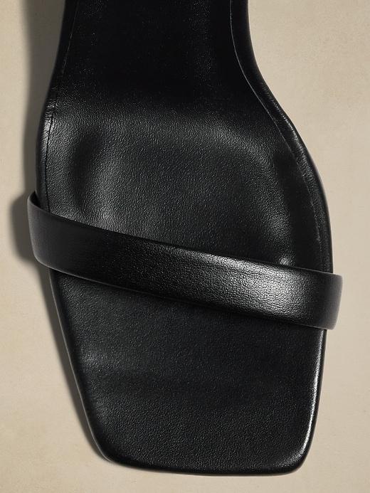 Italian Leather Block-Heel Sandal Product Image