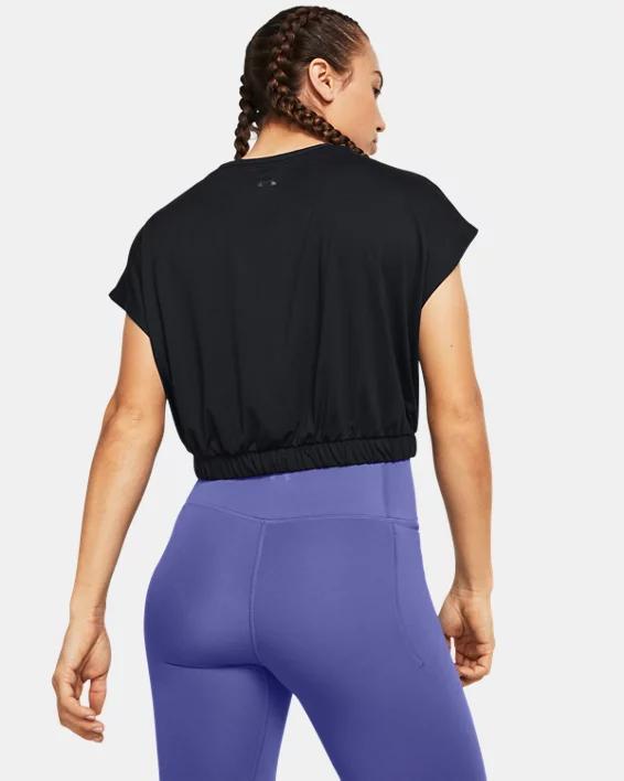 Women's UA Meridian Bubble Hem Crop Short Sleeve Product Image