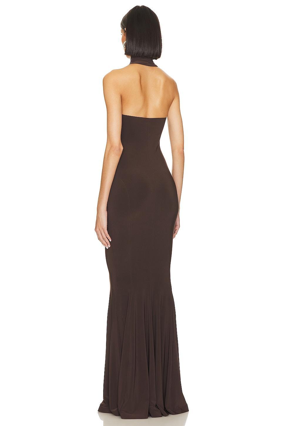 Halter Turtle Fishtail Gown Norma Kamali Product Image