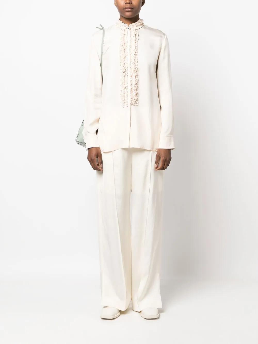 JIL SANDER Elasticated Straight-leg Trousers In White Product Image