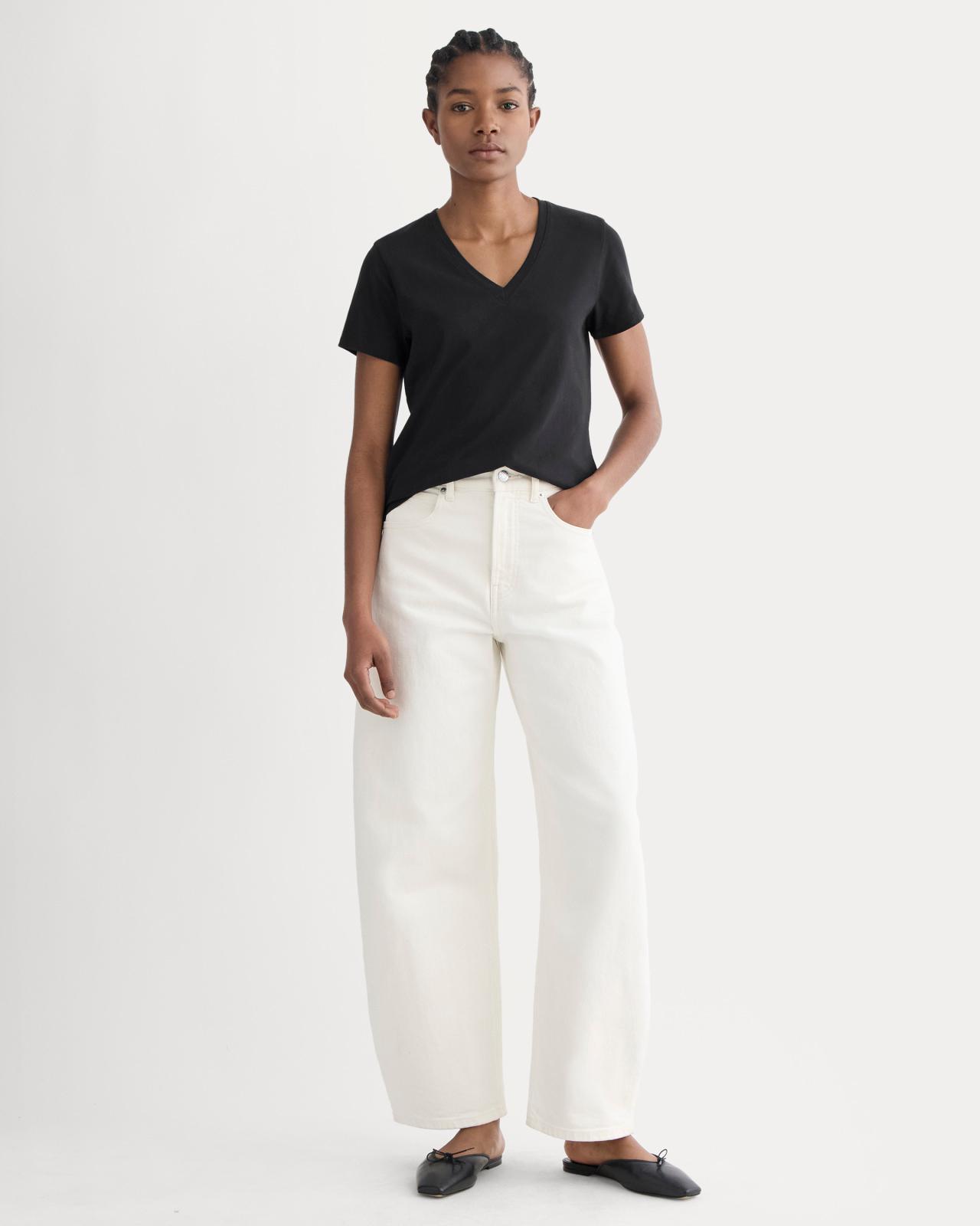 Womens Slim V-Neck T-Shirt in Essential Cotton by Everlane Product Image