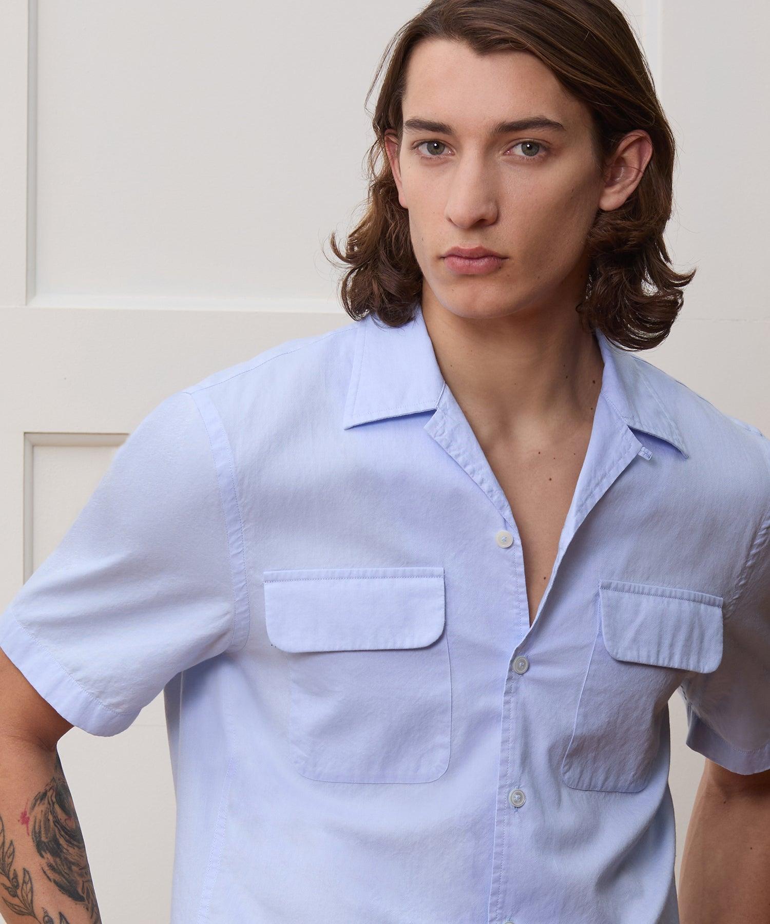 Cotton Oxford Camp Collar Shirt Product Image