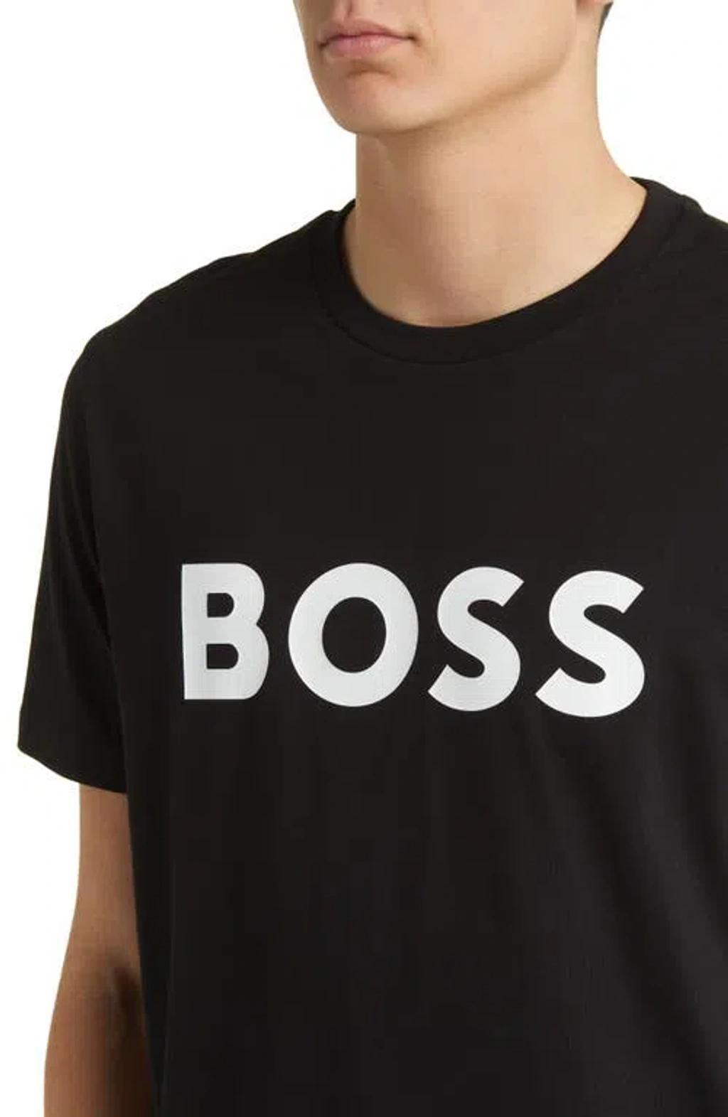 HUGO BOSS Logo T-shirt In Black Product Image