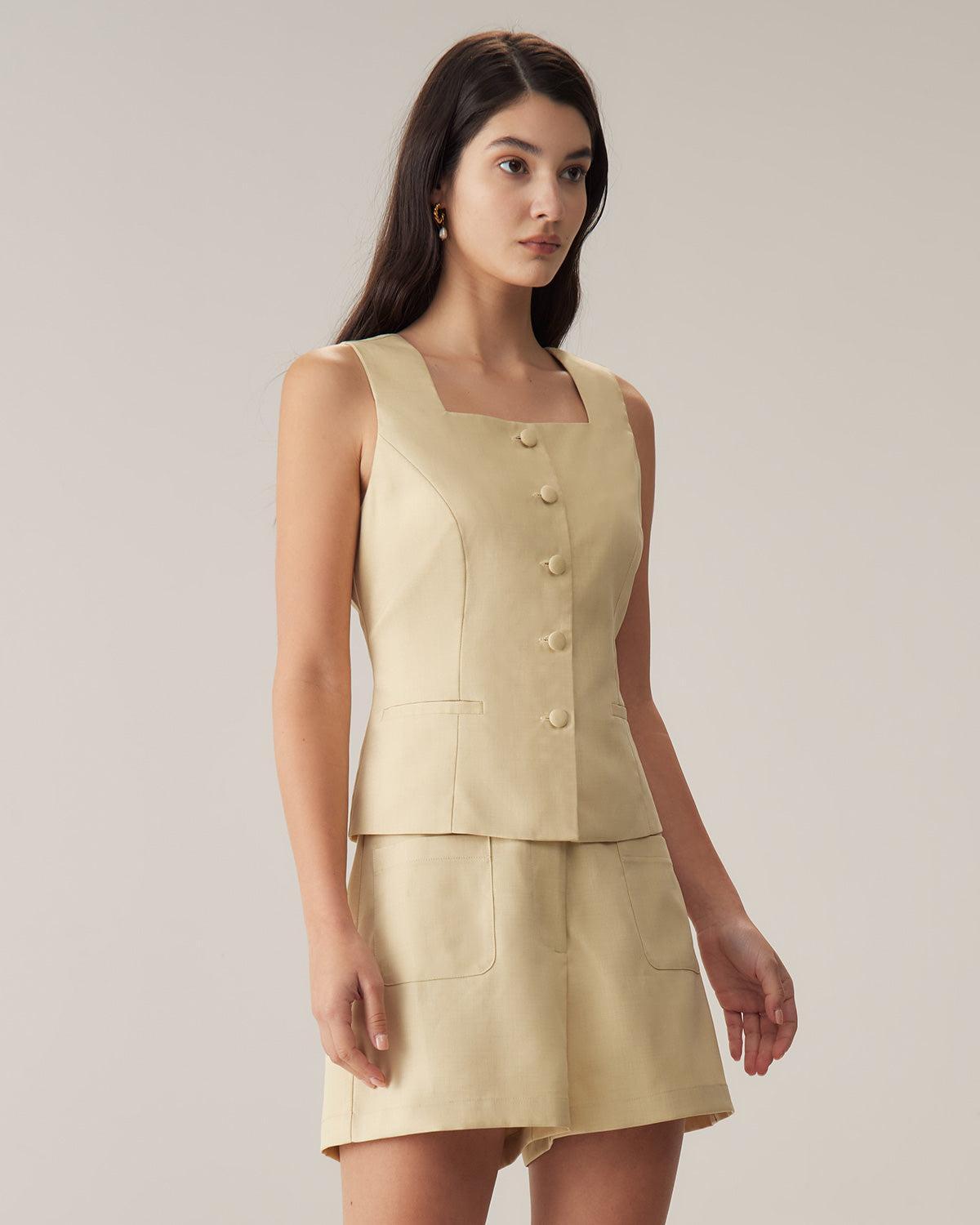 Yellow Pocket Shorts Product Image