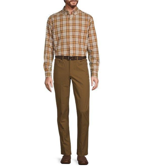 Roundtree & Yorke Long-Sleeve Soft Touch Poplin Medium Plaid Sport Shirt Product Image